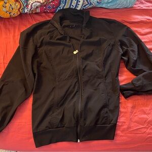 Black Zip-Up Athletic Jacket